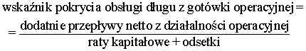 Wskaźnik pokrycia obsługi długu z gotówki operacyjnej