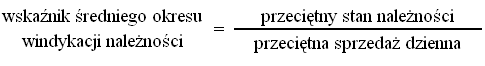 Wskaźnik średniego okresu windykacji należności