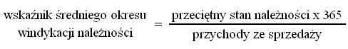 Wskaźnik średniego okresu windykacji należności